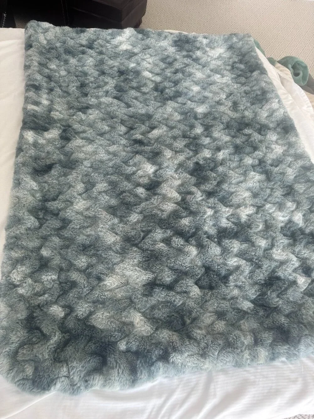 Anthropologie - 2 Faux Fur Blankets - Double Sided